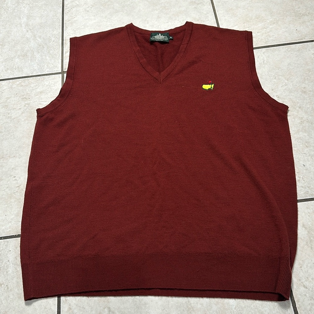 Clubhouse Collection Masters 100% Extraline Merino‎ Wool Sweater Vest
